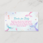 海夏のマーメイドの赤ちゃんシャワー用のテールブック エンクロージャーカード (正面)