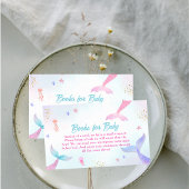 海夏のマーメイドの赤ちゃんシャワー用のテールブック エンクロージャーカード