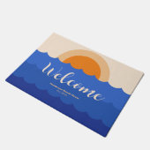 海夕日のミニマルな場面 ドアマット (アングル)