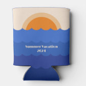 海夕日のミニマルな場面 缶クーラー (裏面)