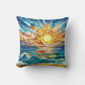 海夕日モザイクアート クッション (正面)