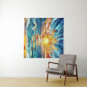 海夕日モザイクアート タペストリー (インサイチュ(横))