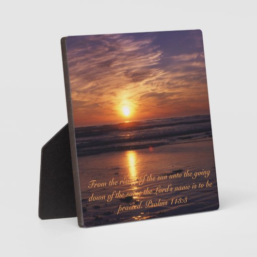 海夕暮れ フォトプラーク (正面)