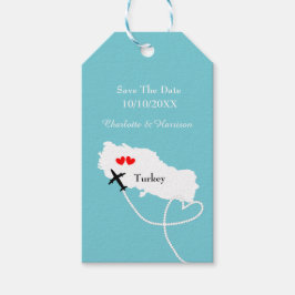 海外の結婚式トルコ日付を保存 ギフトタグ