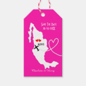 海外の結婚式メキシコ日付を保存 ギフトタグ (正面)