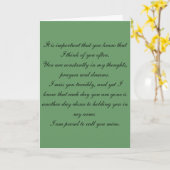 海外の行方不明の配偶者軍隊で カード (黄色い花)