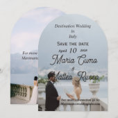 海外ウェディング フラット結婚式招待状 招待状 (正面/裏面)