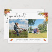 海外挙式の多写真発表秋のポストカード 案内ポストカード (正面/裏面)