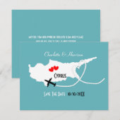 海外挙式 キプロス セーブ・ザ・デート (正面/裏面)