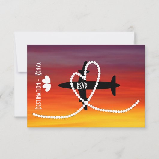 海外挙式 ケニア RSVP 招待状 (正面)