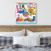 海外旅行 – 香港 キャンバスプリント (インサイチュ (寝室))