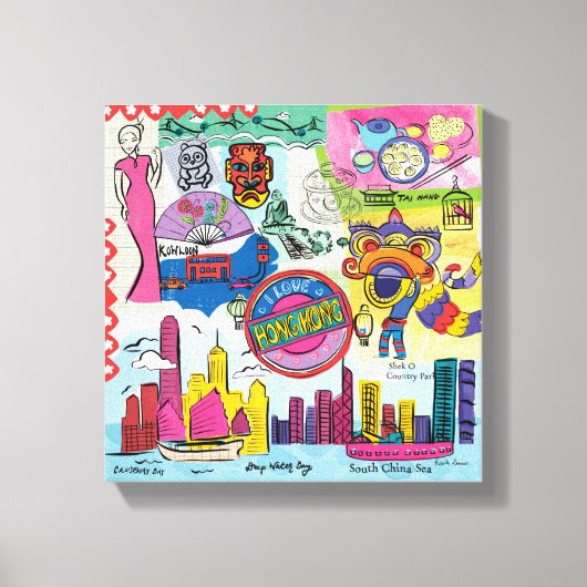 海外旅行 – 香港 キャンバスプリント (正面)