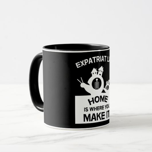 海外駐在員が家族や贈り物を広める マグカップ (正面左)