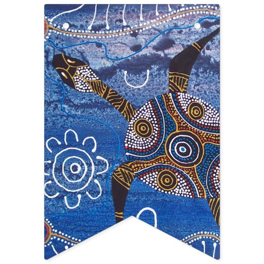 海夢を見るアボリジナルアートバンティング バンティングフラッグ (第3の旗)