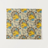 海大尉魚パターン タペストリー (正面(横))