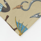 海大尉魚パターン フリースブランケット (角)