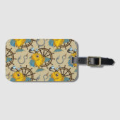 海大尉魚パターン ラゲッジタグ (正面横)