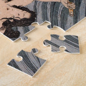 海女と龍,国芳，女&ドラゴン，国芳，浮世絵 ジグソーパズル (側面)