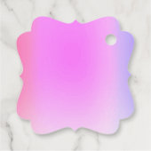 海女の下で赤ちゃんシャワーピンクの背景 フェイバータグ (裏面)