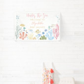 海女の下で赤ちゃんシャワー歓迎 横断幕 (インサイチュ)