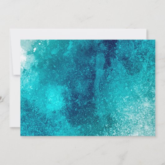 海女の下の人魚の写真任意の年齢誕生日 招待状 (裏面)