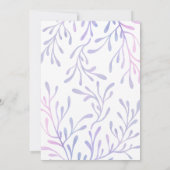 海女の下の人魚の女の子1st誕生日 招待状 (裏面)