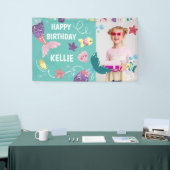 海女の下の人魚の誕生日写真の背景 横断幕 (トレードショー)