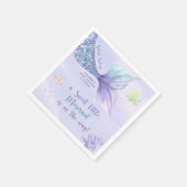 海女の下の人魚の赤ちゃんシャワー スタンダードカクテルナプキン (角)