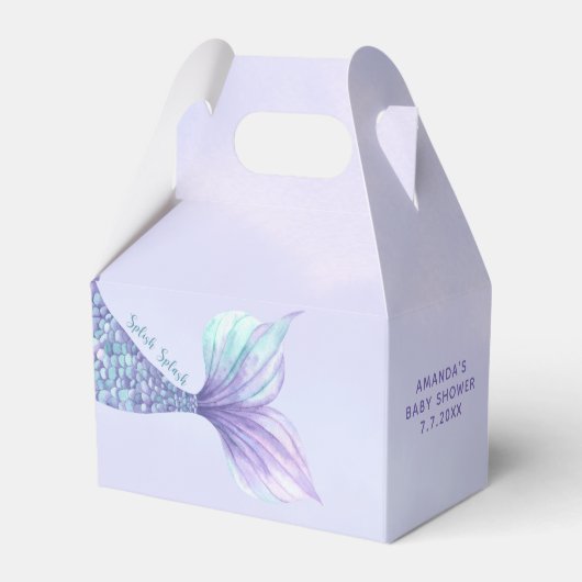 海女の下の人魚の赤ちゃんシャワー フェイバーボックス (裏面サイド)