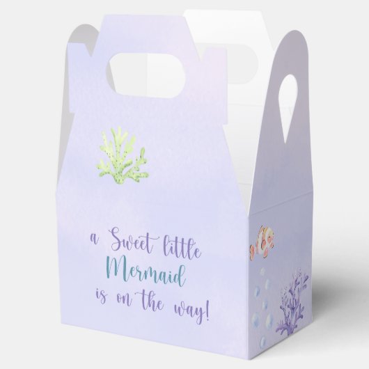 海女の下の人魚の赤ちゃんシャワー フェイバーボックス (オープン)