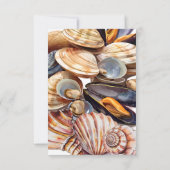 海女の子のベビーシャワーの下の小さな真珠 サンキューカード (裏面)