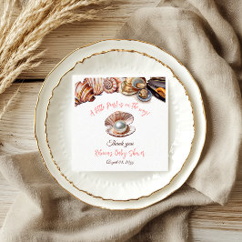 海女の子のベビーシャワーの下の小さな真珠 スタンダードカクテルナプキン