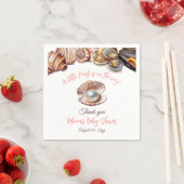 海女の子のベビーシャワーの下の小さな真珠 スタンダードカクテルナプキン (インサイチュ)