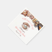 海女の子のベビーシャワーの下の小さな真珠 スタンダードカクテルナプキン (角)