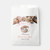 海女の子のベビーシャワーの下の小さな真珠 フェイバーバッグ (正面)