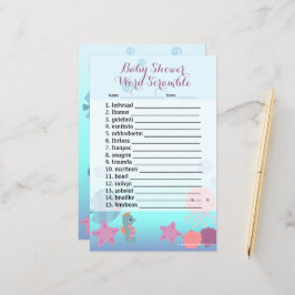 海女の子の下で赤ちゃんシャワー単語スクランブルゲーム