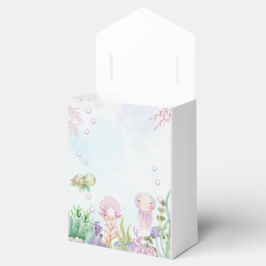 海女の子の赤ちゃんシャワーお願いボックスの下 フェイバーボックス (オープン)