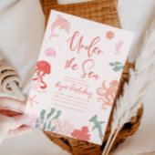 海女の赤ちゃんシャワーの下で 招待状