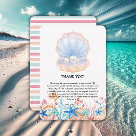 海威厳のあるの赤ちゃんシャワーの下の真珠 サンキューカード