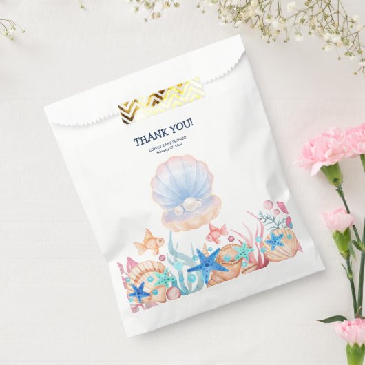 海威厳のあるの赤ちゃんシャワーの下の真珠 フェイバーバッグ (封をした状態)