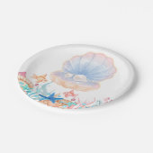 海威厳のあるの赤ちゃんシャワーの下の真珠 ペーパープレート (アングル)