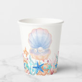 海威厳のあるの赤ちゃんシャワーの下の真珠 紙コップ (正面)