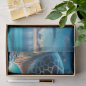 海威厳のある亀デコページ | 海ブルーマリーン 薄葉紙 (ギフト)