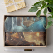 海宇宙パイレーツスチームパンクビクトリアンヴィンテージ 薄葉紙 (ギフト)