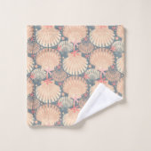 海宝灰色の貝殻とヒトデ バスタオルセット (ウォッシュタオル)