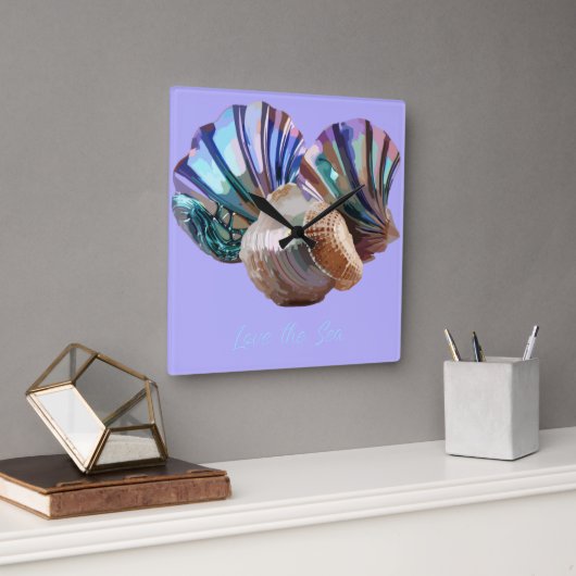 海宝石 スクエア壁時計 (オフィス)