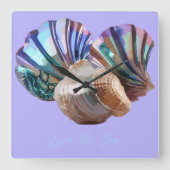 海宝石 スクエア壁時計 (正面)