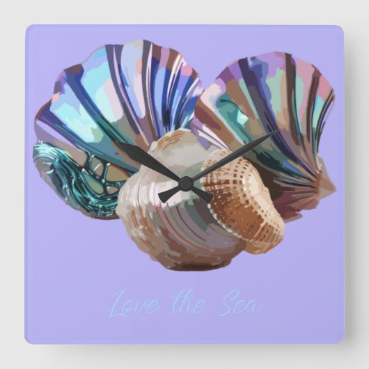 海宝石 スクエア壁時計 (正面)