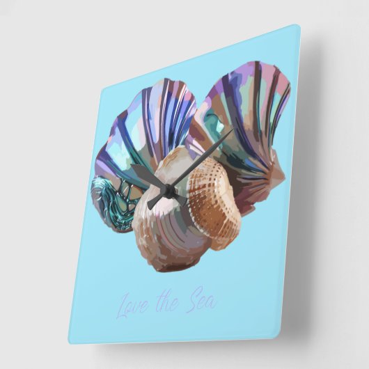 海宝石 スクエア壁時計 (傾斜)