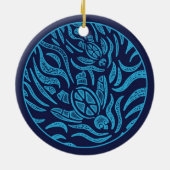 海家族のウミガメのオーナメント セラミックオーナメント (裏面)